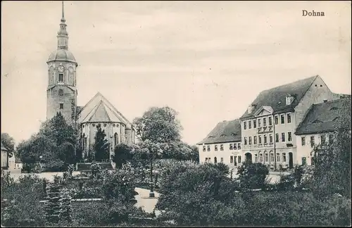 Ansichtskarte Dohna Anlagen, Markt - Restaurant b Heidenau Dresden  1925