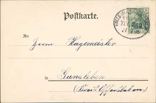 Ansichtskarte Könnern Georgsburg, Anleger - Bahnpost 1906