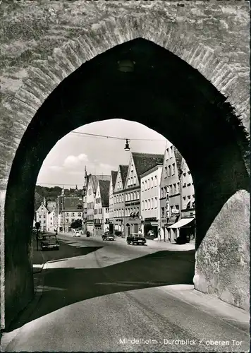 Mindelheim Strassen Durchblick z. oberen Tor, Autos, Geschäfte 1968