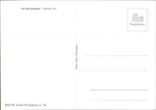 Ansichtskarte Donauwörth 885 Donauwörth - Partie am Rieder Tor 1965