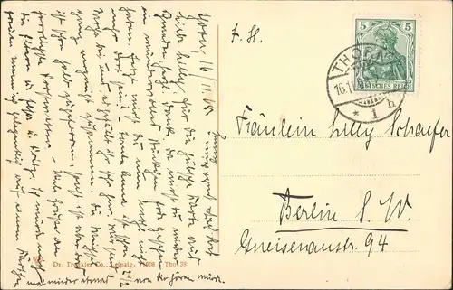 Postcard Thorn Toruń Straße, Restauration Johanniskirche 1908