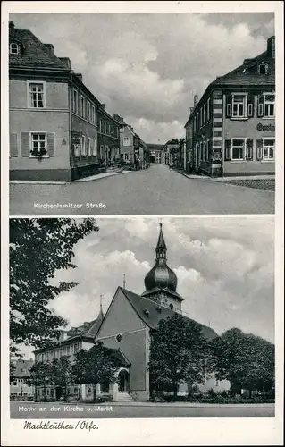 Ansichtskarte Marktleuthen Kirchenlamnitzer Straße, Markt 1930