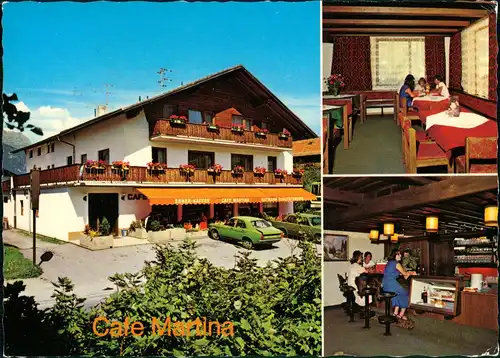 Ansichtskarte Götzens Cafe Martina - 3Bild 1980   AK gelaufen mit Stempel