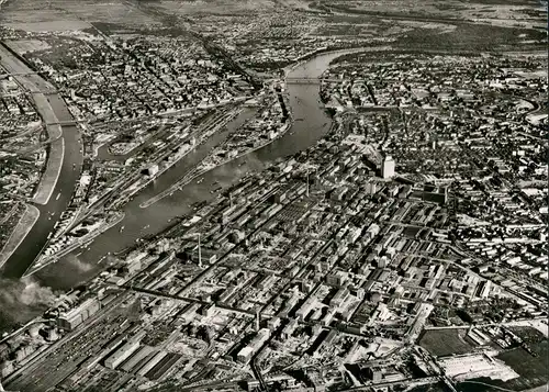 Ludwigshafen BASF Gelände   Luftbild 1965   Jubiläums Sonderkarte 100 Jahre