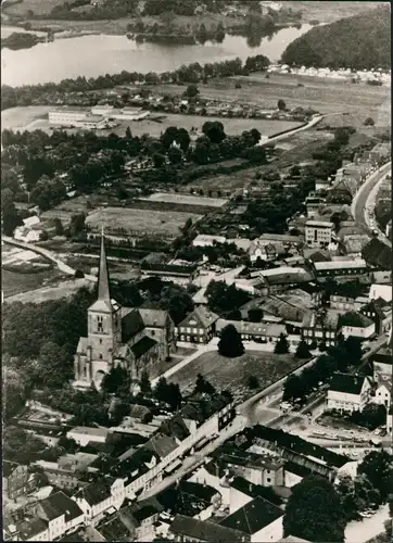Bad Segeberg Luftbild Überflug St. Marien-Kirche und Ortsmitte 1955
