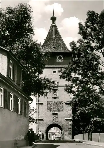 Ansichtskarte Waiblingen Beinsteiner Tor Partie mit Fußgänger und Auto 1960