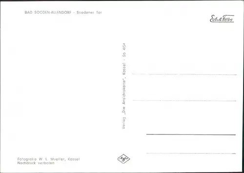 Bad Sooden-Allendorf Soodener Tor Strassen Partie mit Fußgänger, Personen 1960