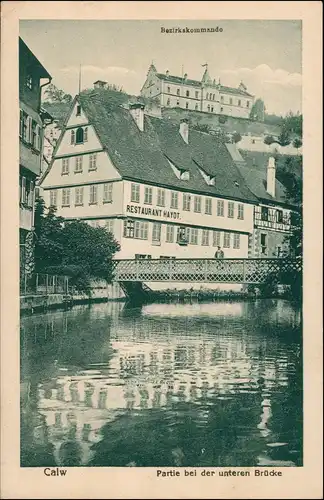 Ansichtskarte Calw Restaurant Haydt 1929