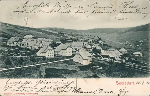 Ansichtskarte Todtnauberg Stadtpartie 1901