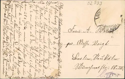 Postcard Schönberg (Oberlausitz) Sulików 4 Bild Lauben Markt 1922