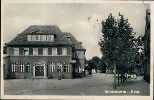 Ansichtskarte Hanerau-Hademarschen Straßenpartie belebt 1937