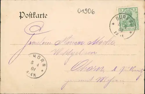 Ansichtskarte Burkau (Oberlausitz) Porchow Gasthaus v. heiterem Blick 1901
