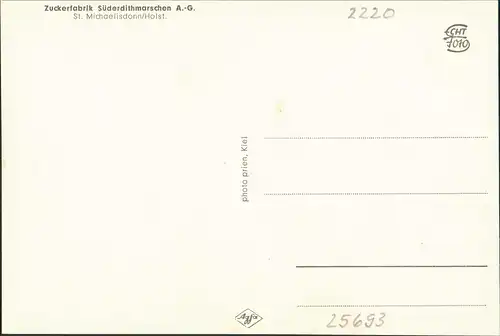Ansichtskarte Sankt Michaelisdonn Zuckerfabrik Süderdithmarschen A.-G. 1955