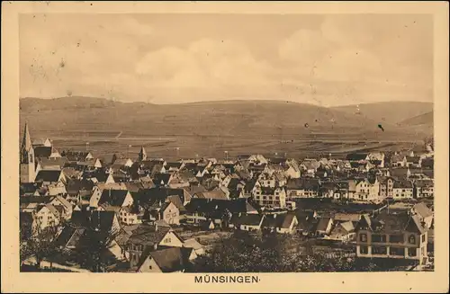 Ansichtskarte Münsingen (Württemberg) Totale 1902