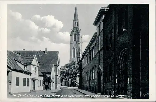 Ansichtskarte Gräfenhainichen Schulstrasse 1940