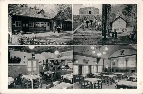 Ansichtskarte Heiligenberg bei Gensungen 4 Bild Gaststätten 1952