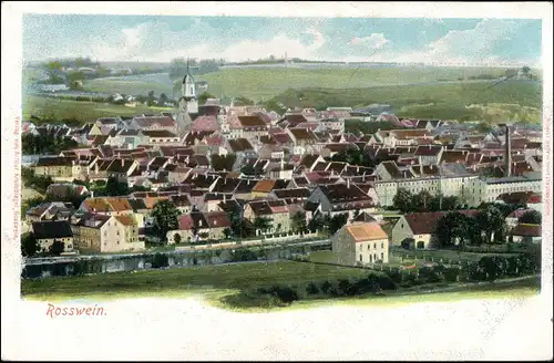 Ansichtskarte Rosswein/ Roßwein Stadtpartie 1903