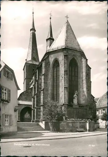 Deidesheim Strassen Partie a.d. Kirche, Ort der Weinstrasse 1965