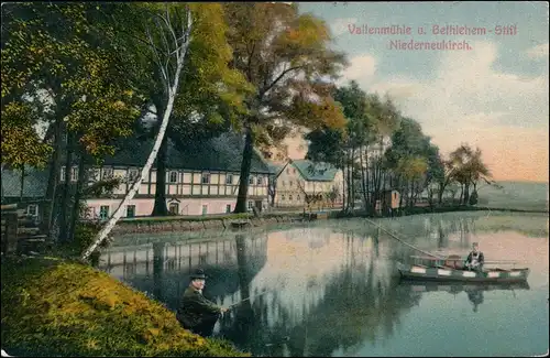 Niederneukirch-Neukirch (Lausitz) Oberneukirch | Wjazońca Valtenmühle, Angler 1910