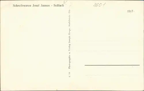 Ansichtskarte Seßlach Stadtpartie 1928