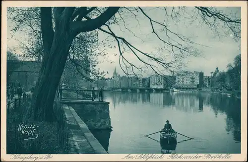 Königsberg (Ostpreußen) Калининград Am Schloßteich Blick von der Stadthalle 1932