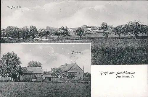 Auschkowitz-Burkau (Oberlausitz) Wučkecy Porchow 2 Bild:   Gasthaus 1912