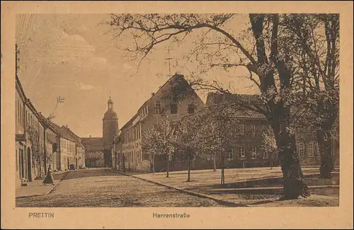 Ansichtskarte Prettin-Annaburg Herrenstraße 1924