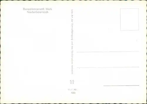 Ansichtskarte Melk Benediktinerkloster Stift Melk Fluss Brücke 1980