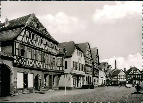 Seligenstadt Aschaffenburgerstraße Einhardhaus Geschäfte Frankfurter Hof  1960