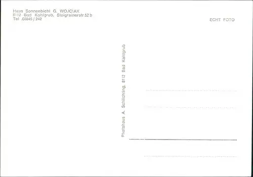 Ansichtskarte Bad Kohlgrub Haus Sonnenbichl G. WOJCIAK 1965