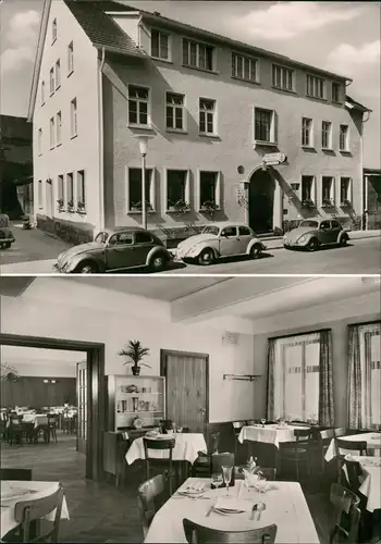 Neckarsulm HOTEL LAMM 2 Fotos, Außen t mit 3x VW Käfer (Beetle Volkswagen) 1965