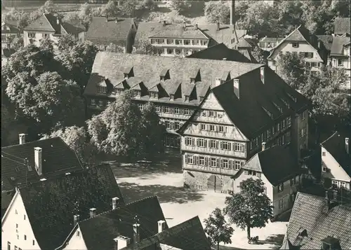 Reutlingen Fr. List-Gymnasium aus der Vogelschau-Perspektive 1960