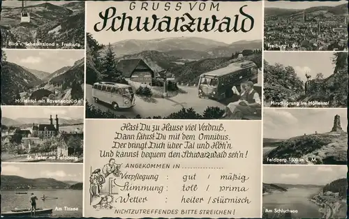 .Baden-Württemberg Schwarzwald Ansichten Vorangaben zur Verpflegung, 1950