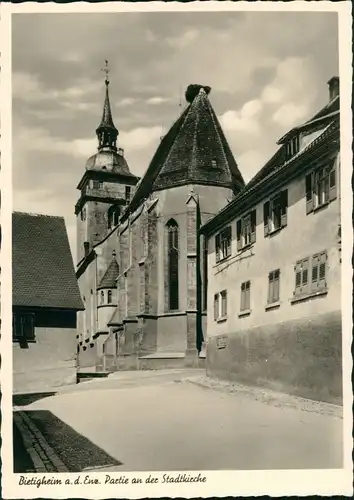 Bietigheim-Bissingen Straßen Partie a.d. Stadtkirche Kirche Church 1960