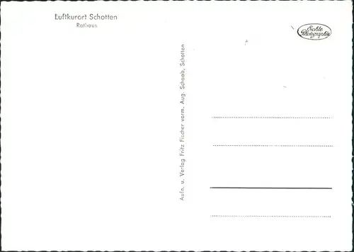 Schotten (Vogelsberg) Strassen Partie am Rathaus, Fachwerk-Häuser 1960