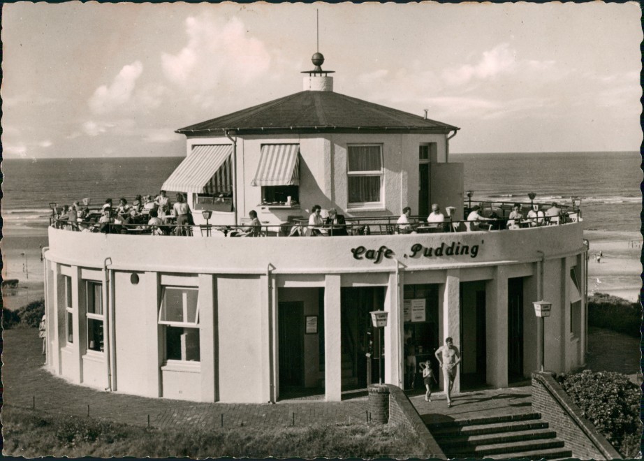 Ansichtskarte Wangerooge Cafe Pudding Mit Nordsee Panorama 1959 Nr