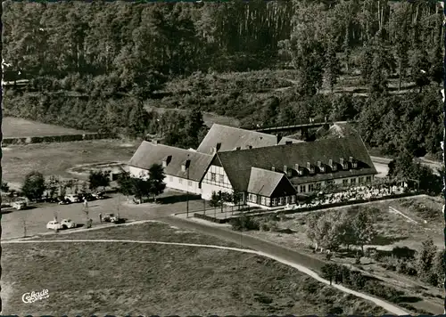 Ansichtskarte Siegburg Autobahn-Rasthaus 52 SIEGBURG Luftaufnahme 1963/1962