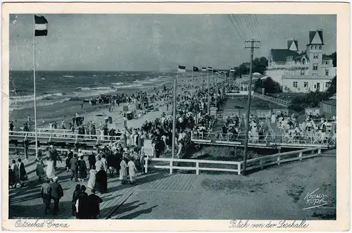 Cranz Selenogradsk (Зеленоградск) Strandpromenade - Blick von der Lesehalle 1935