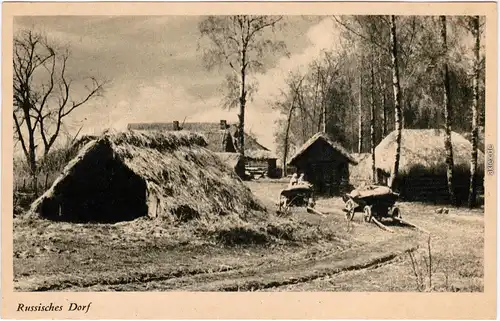 Ansichtskarte Russia Russland allgemein Russisches Dorf 1941
