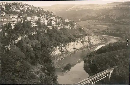 Weliko Tarnowo Велико Търново Blick auf Stadt und Fluss 1928 