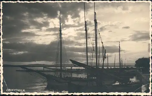 Crikvenica Cirquenizza Partie im Hafen  - Segelboote Primorje-Gorski kotar 1939
