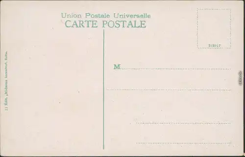 Sofia София Partie an der Adlerbrücke Postcard 1915