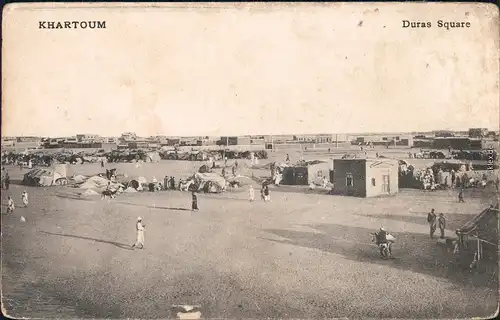 Khartum الخرطوم Duras Square, Markttreiben Ansichtskarte  1912