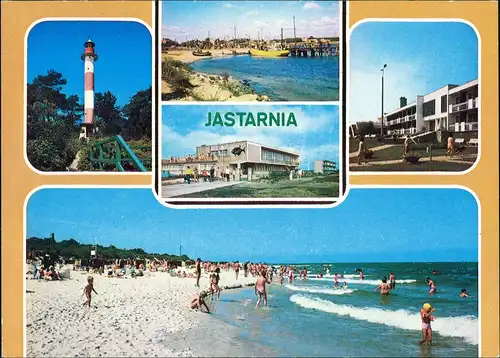 Postcard Heisternest Jastarnia Kurhaus, Leuchtturm, Hafen 1982