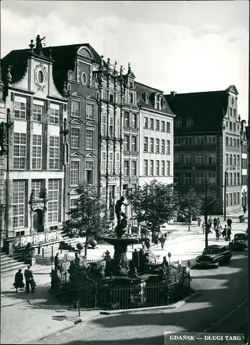 Postcard Danzig Gdańsk/Gduńsk DŁUGI TARG Langer Markt 1966