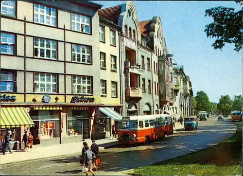 Postcard Stolp Słupsk Ulica 9. March 1975