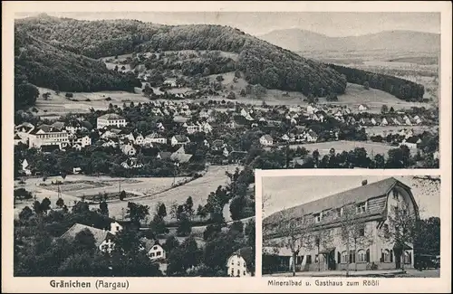 Ansichtskarte Gränichen (Aargau) 2 Bild Gasthaus, Stadt 1925