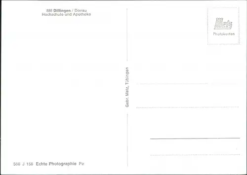 Ansichtskarte Dillingen a. d. Donau Hochschule und Apotheke 1964