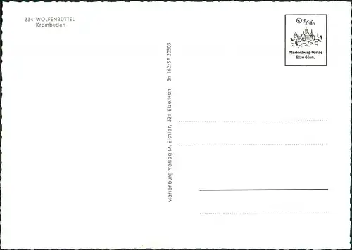 Ansichtskarte Wolfenbüttel Krambuden 1964