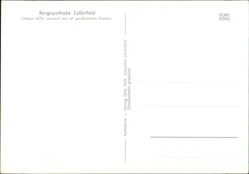 Ansichtskarte Clausthal-Zellerfeld Bergapotheke Fratzen-Apotheke 1960